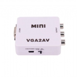 Mini VGA to AV RCA Converter